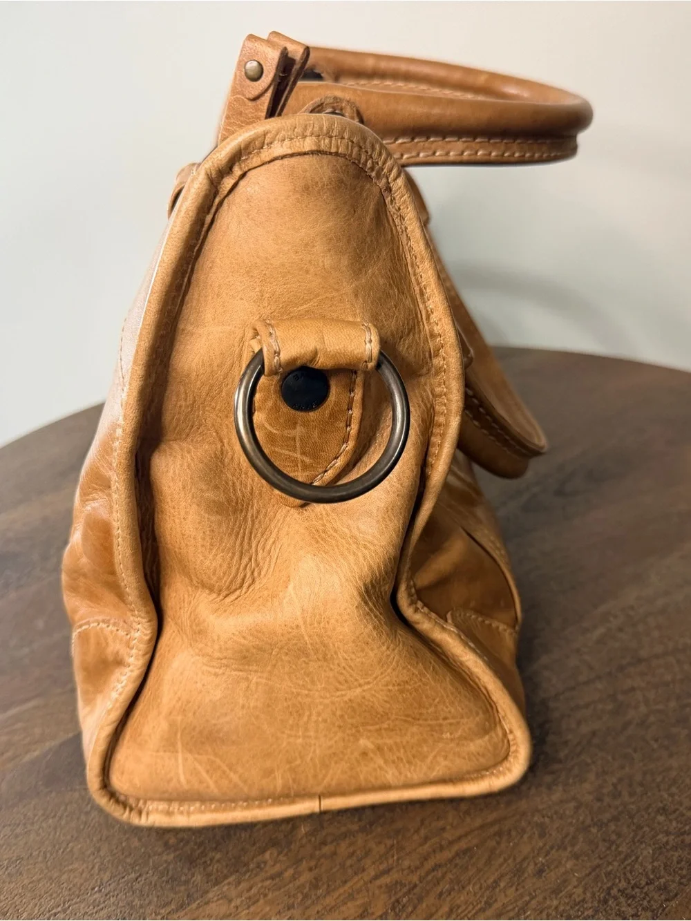 Frye Melissa Leather Satchel in Tan